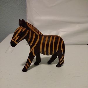 Zebra Hand carved, wooden figurine